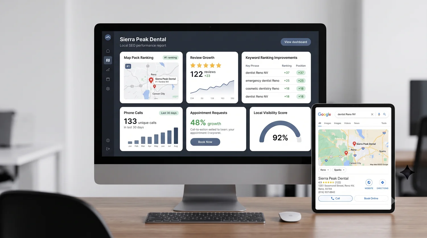 SEO dashboard visual