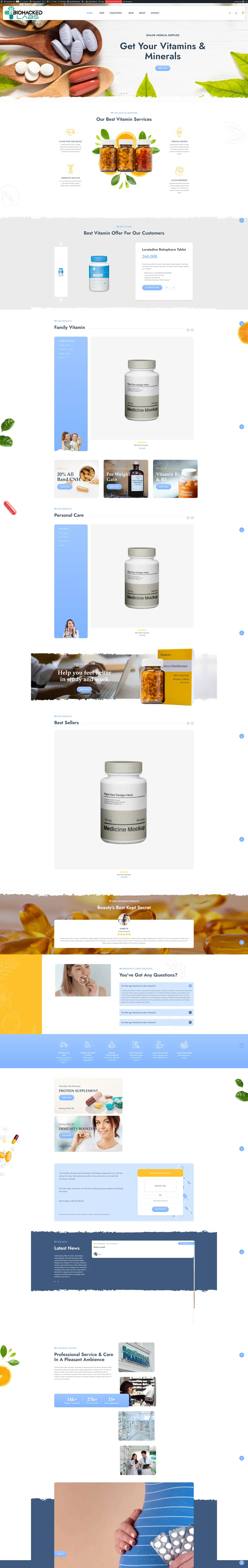Biohacked Labs ecommerce website designed by Noble By Design